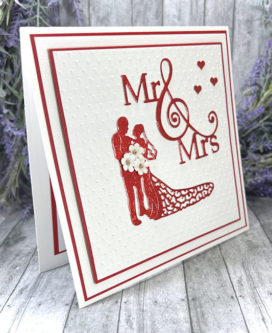 Handmade Red Wedding Card