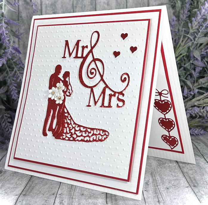 Handmade Red Wedding Card