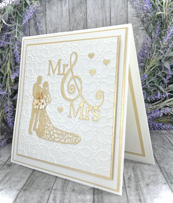 Handmade Beige Wedding Card