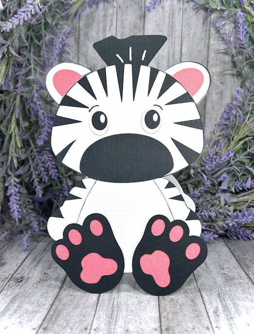 Handmade Zebra Card