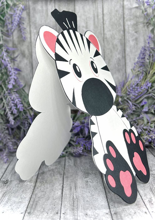 Handmade Zebra Card