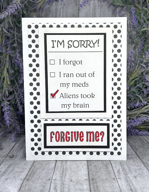 Handmade Fun I'm Sorry Card