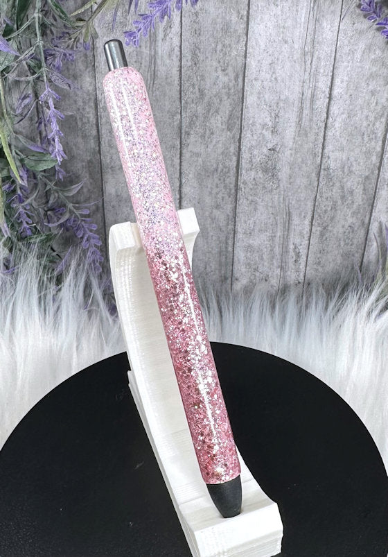 Handmade Pinks Ombre glitter pen with free refill