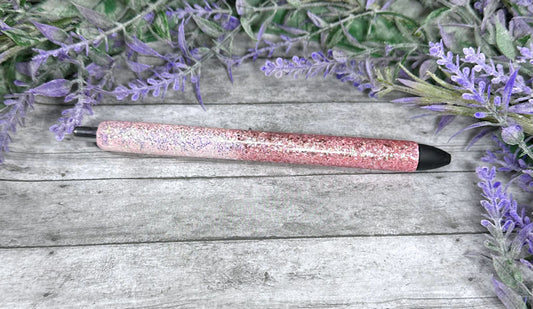 Handmade Pinks Ombre glitter pen with free refill