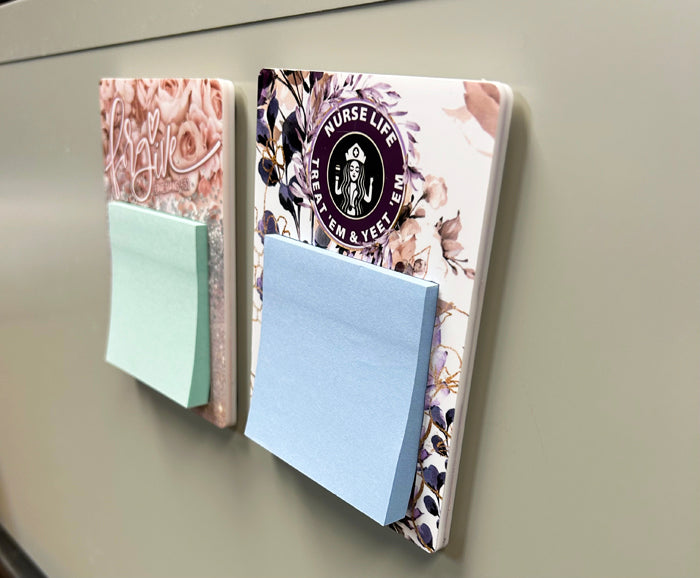 Handmade Nurse Coffee Sticky Note Holder