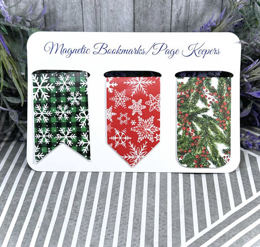 Christmas Holiday Magnetic Page Keeper Set