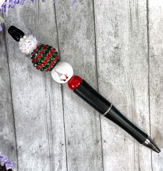 Christmas Gnome Beaded Ballpoint with free refill