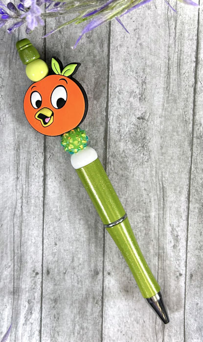 Florida Cirtus Orange Icon Beaded Ballpoint with free refill