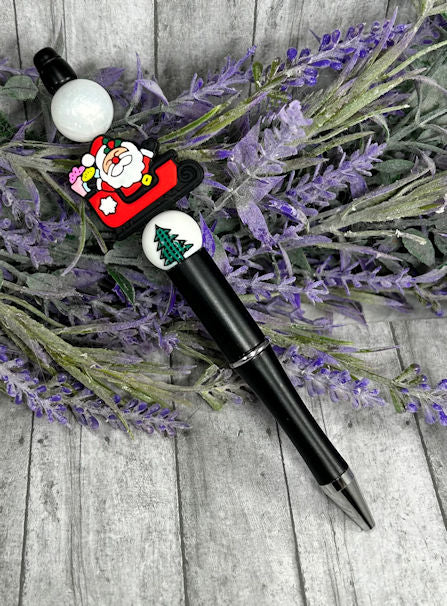 Santa Beaded Ballpoint with free refill