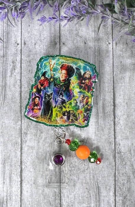 Handmade Hocus Pocus Halloween Badge Reel 3