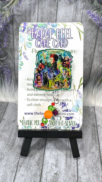 Handmade Hocus Pocus Halloween Badge Reel 3