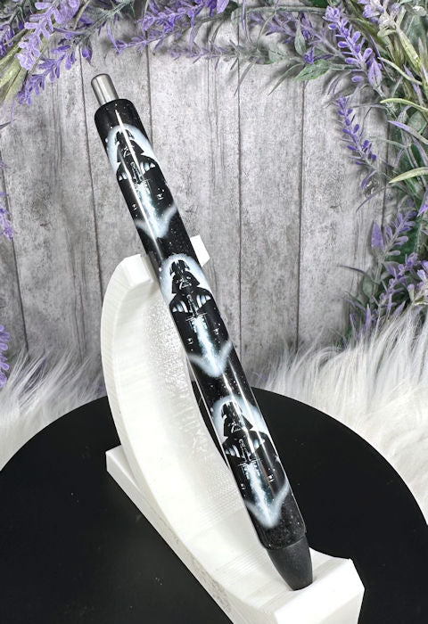 Handmade Darth Vader glitter pen with free refill