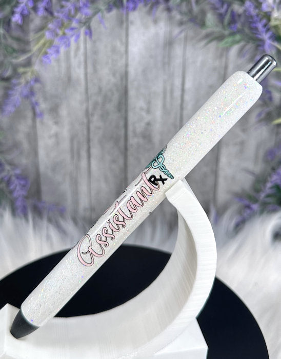 Handmade Medical Assistant glitter pen with free refill