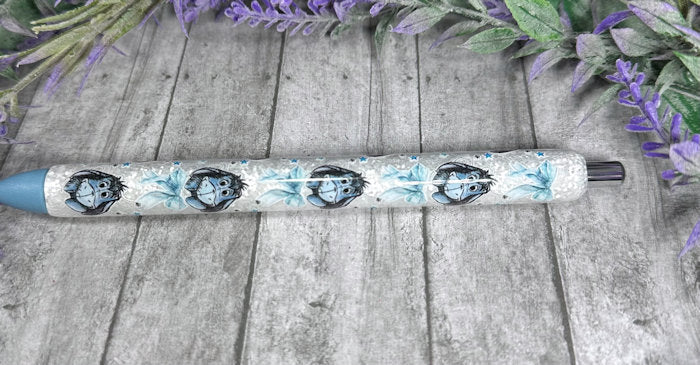 Handmade Eeyore glitter pen with free refill