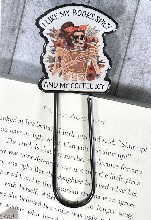 Books and Coffee Jumbo Paper Clip Bookmark