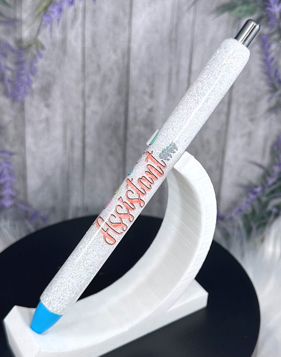 Handmade Dental Assistant glitter pen with free refill