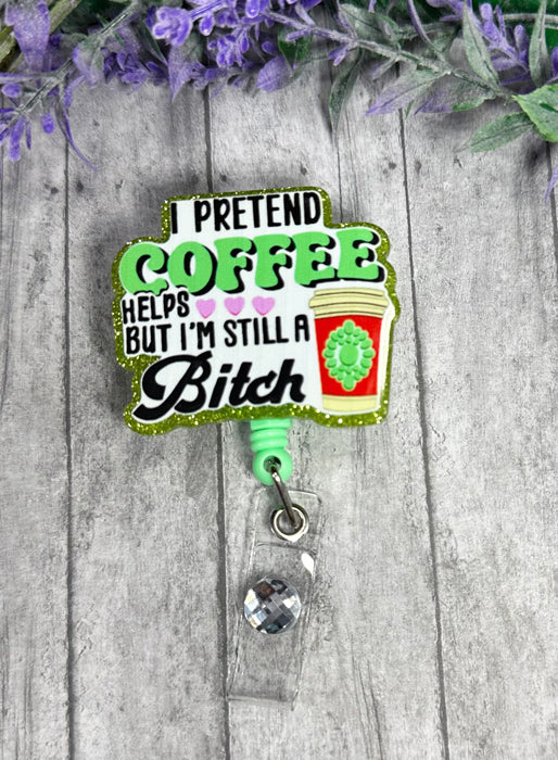Handmade Coffee Sarcastic Quote Badge Reel