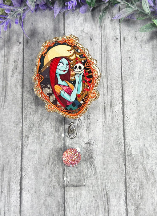Handmade Sally Halloween Badge Reel