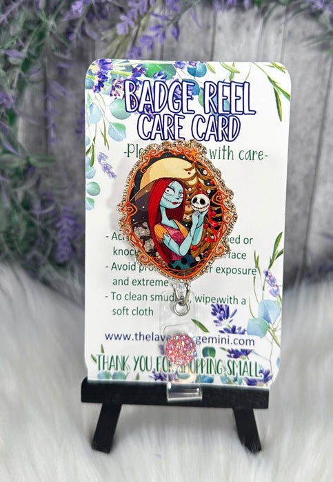 Handmade Sally Halloween Badge Reel