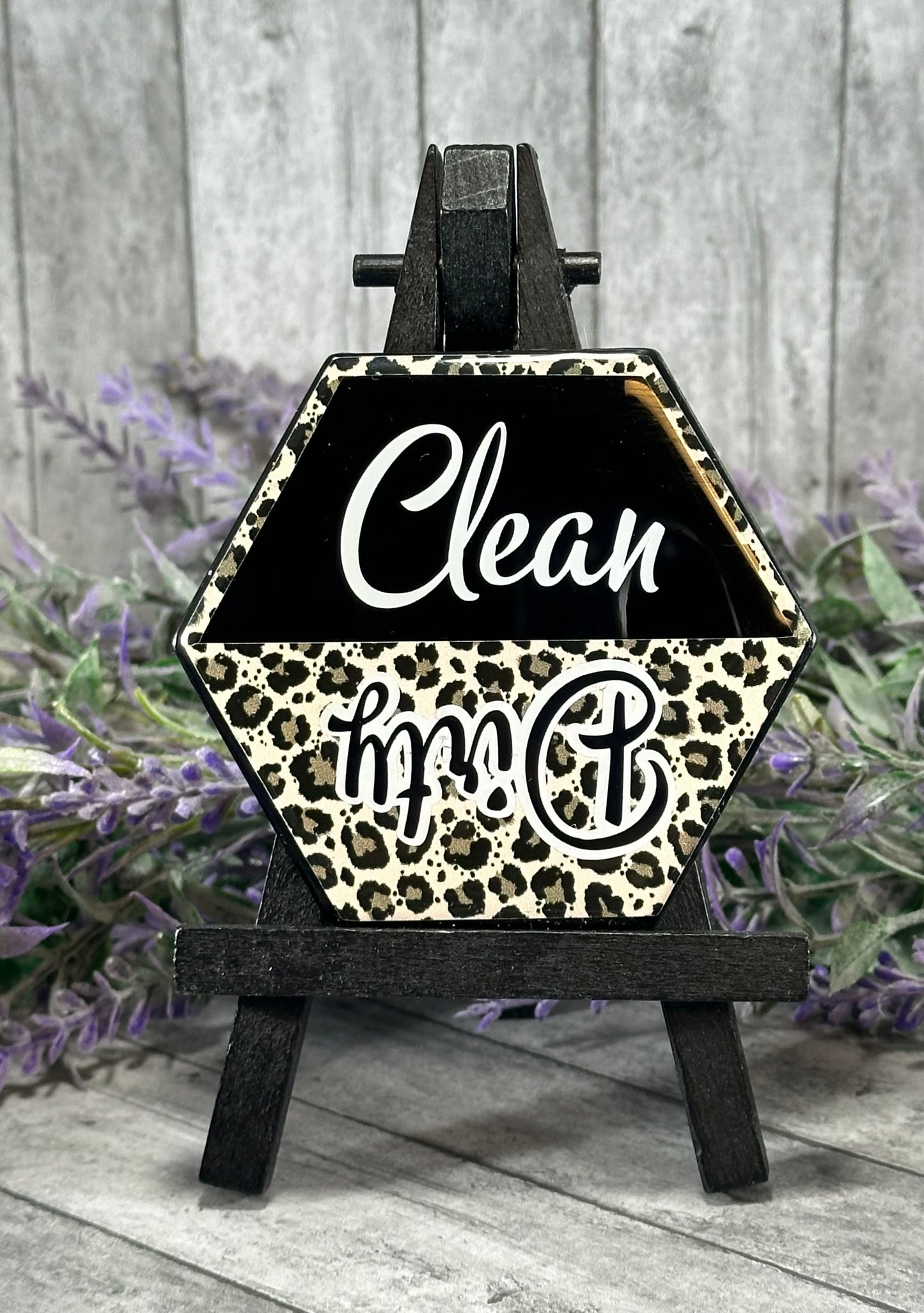 3 inch Clean and Dirty Animal Print Dishwasher Magnet