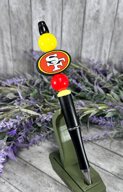 Handmade San Francisco 49ers Football Beaded Ballpoint with free refill