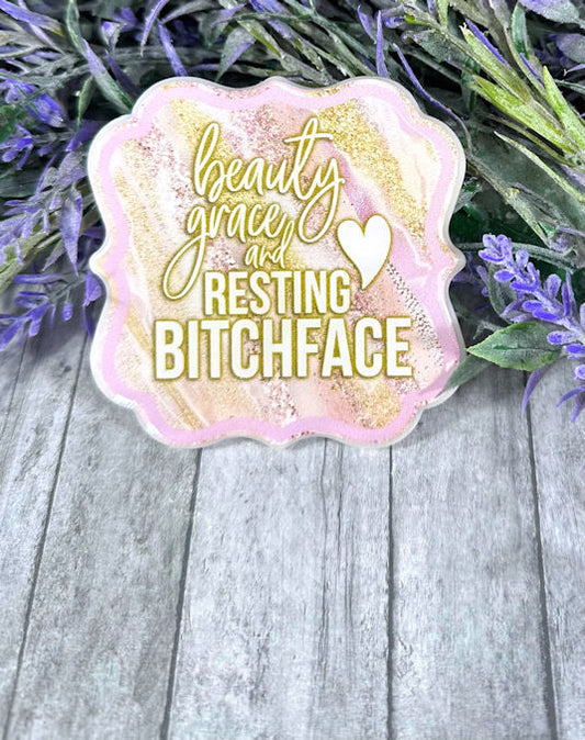 3 inch Resting Bitchface Magnet