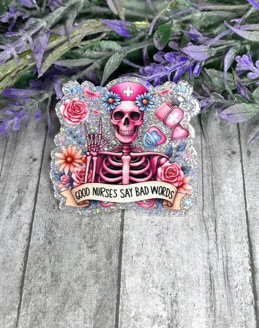 2 inch Bad Words Nurse Magnet