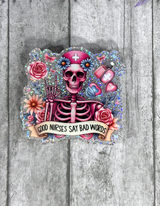 2 inch Bad Words Nurse Magnet