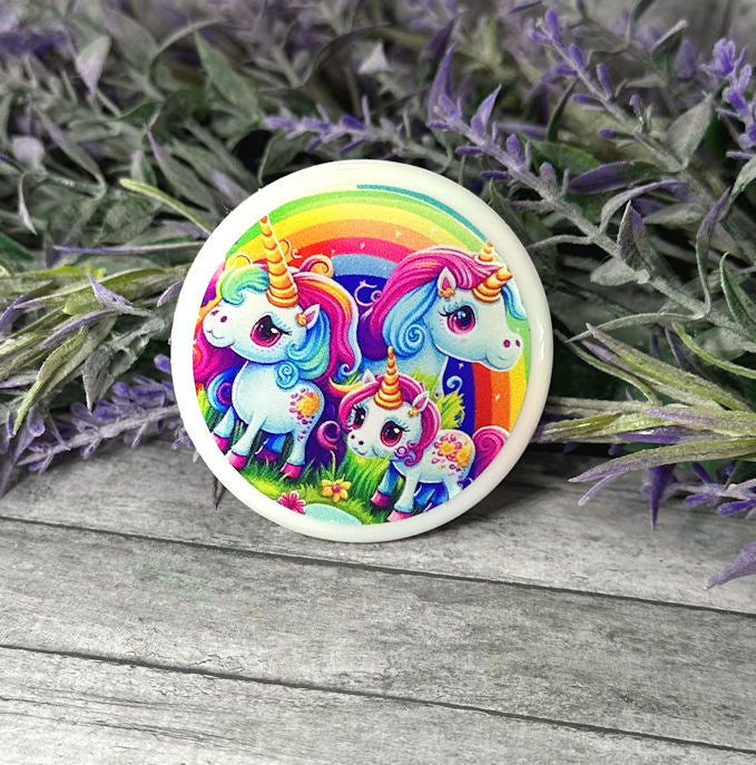 2 inch Neon Lisa Frank Unicorns Magnet