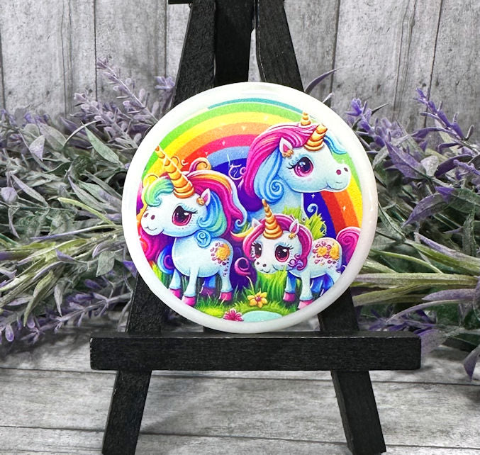 2 inch Neon Lisa Frank Unicorns Magnet