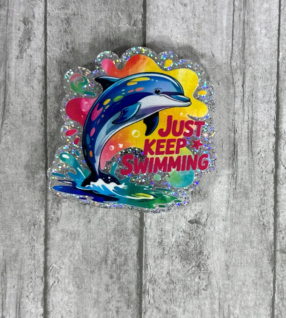 2 inch Just Keep Swimming Magnet
