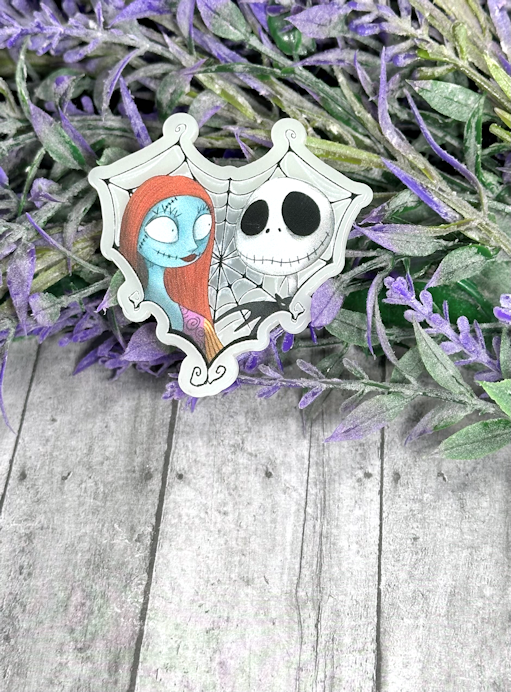 2 inch Jack and Sally Heart Magnet