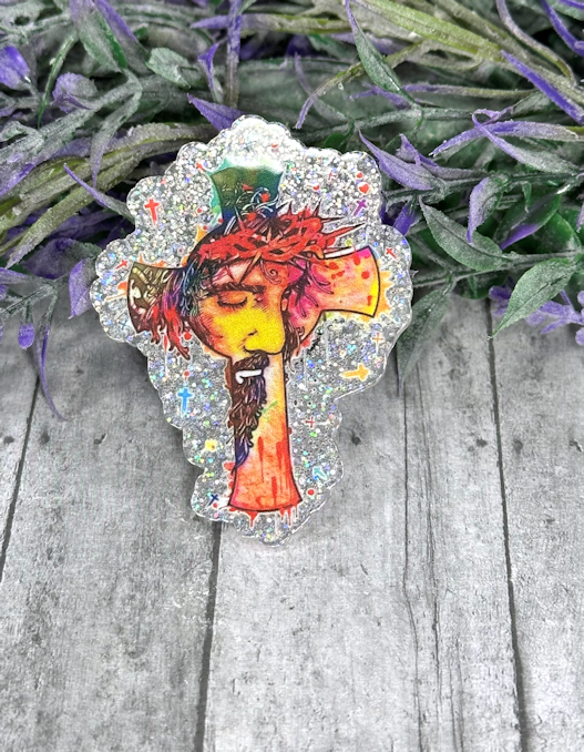 2 inch Christ Cross Fear  Magnet