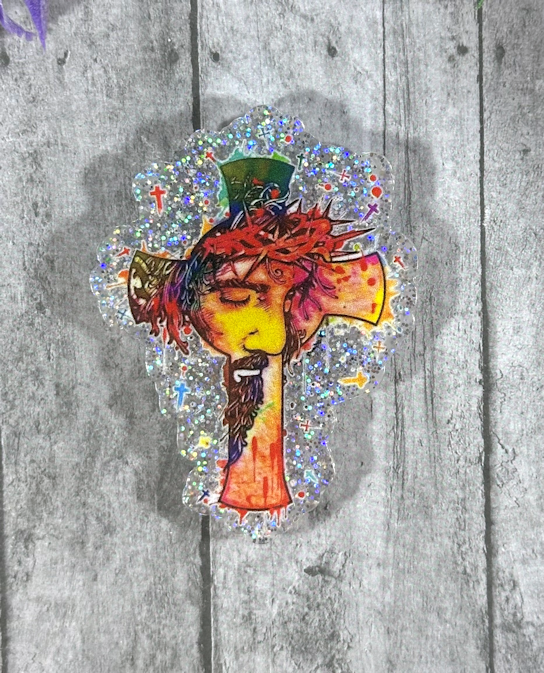 2 inch Christ Cross Fear  Magnet