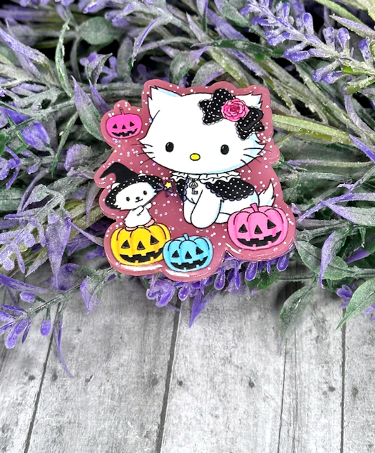 2 inch Hello Kitty Pink Halloween Magnet