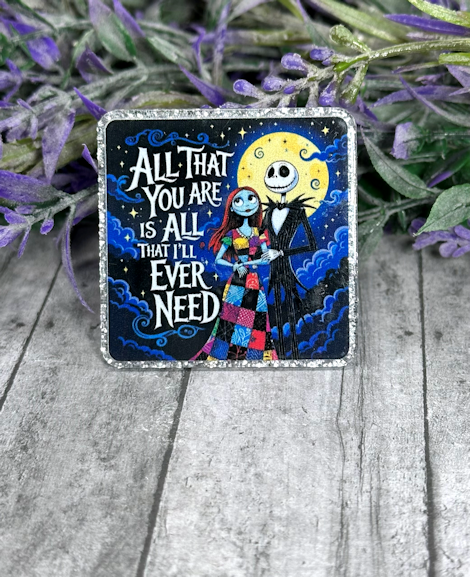 2 inch Sally and Jack  Love  Magnet