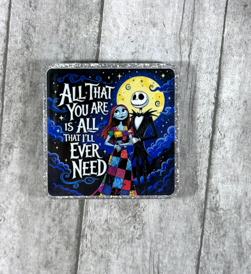 2 inch Sally and Jack  Love  Magnet