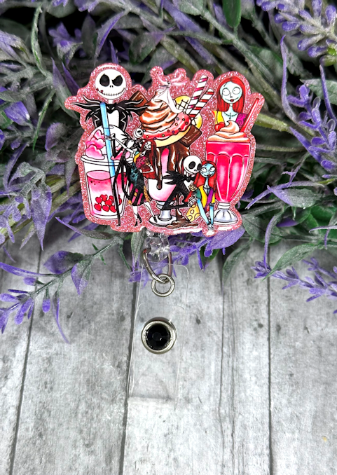 Handmade Jack and Sally Coffees Badge Reel 2