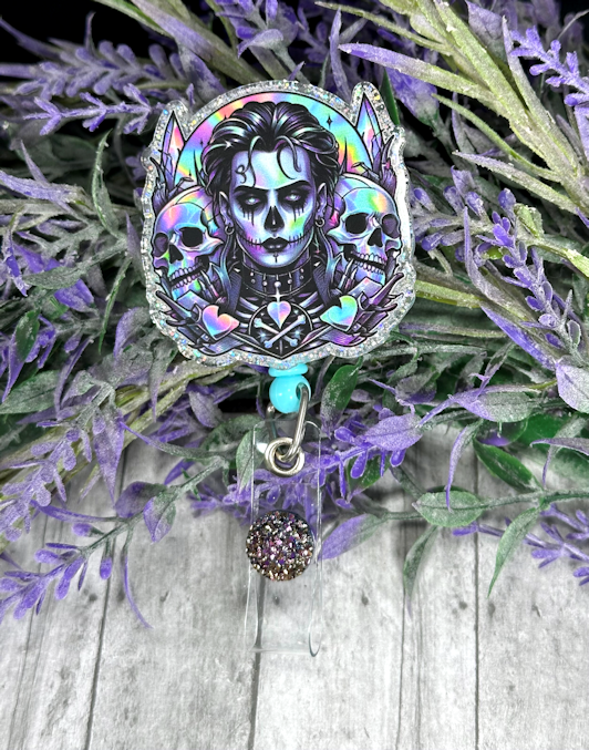 Handmade Halloween Badge Reel
