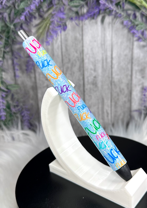 Handmade Bad Words glitter pen with free refill
