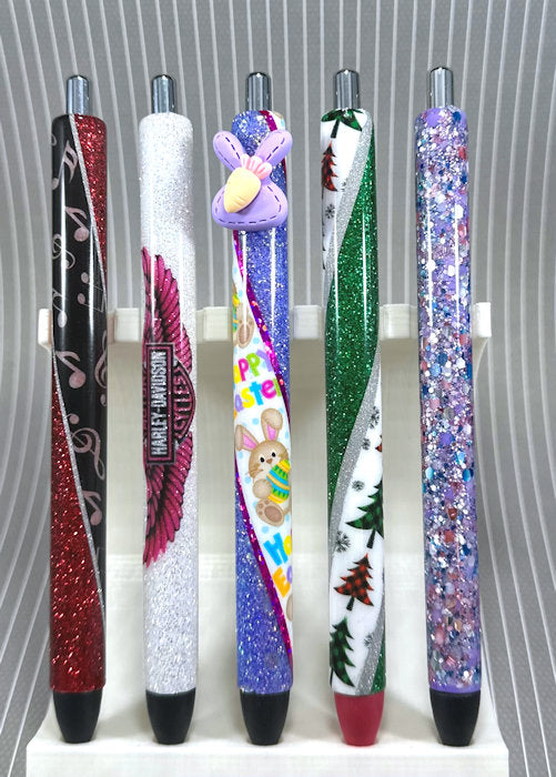 Wrapped Jelly Roll glitter pen with free refill