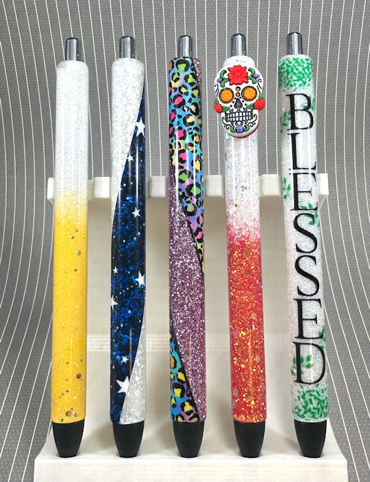 Handmade Bucket Mix glitter pen with free refill