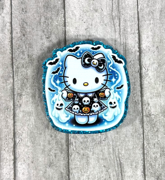 2 inch Hello Kitty Blue Halloween Magnet