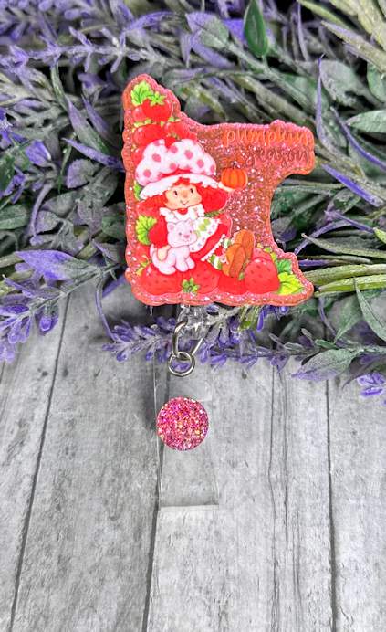 Handmade Strawberry Shortcake Fall Badge Reel 2
