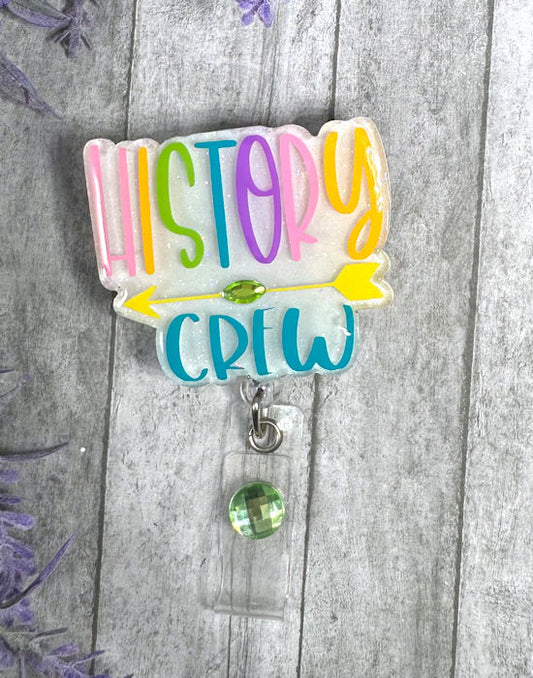 Handmade History Class Badge Reel