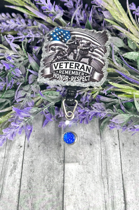Handmade Veteran Badge Reel