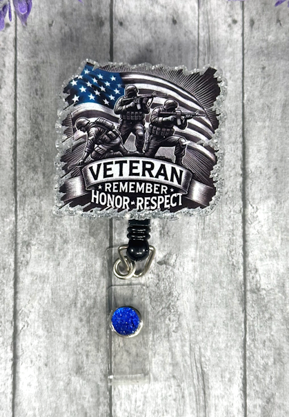 Handmade Veteran Badge Reel