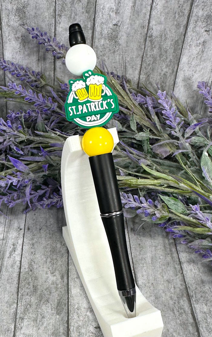 Handmade St Patricks Beers  Beaded Ballpoint with free refill