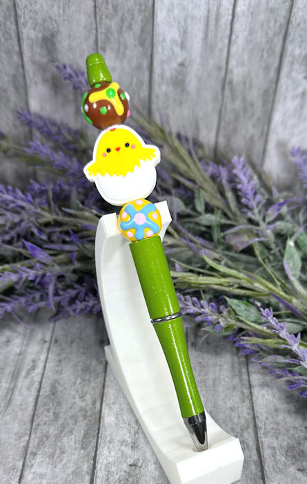 Handmade Easter Chick  Beaded Ballpoint with free refill