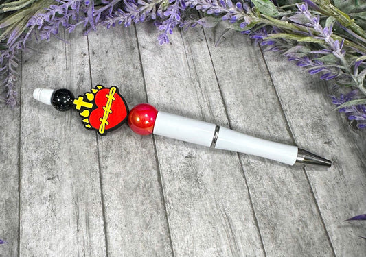 Handmade Easter Christian Heart Beaded Ballpoint with free refill 2